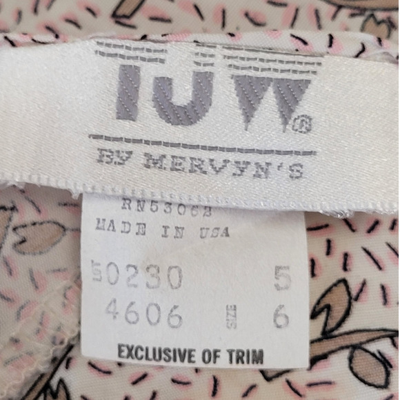 Vintage TJW Pink Gray Confetti Turtle Neck Button Back Long Sleeve Blouse Top - Picture 4 of 14